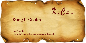 Kungl Csaba névjegykártya